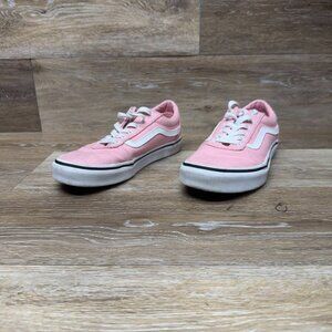 Vans Off The Wall Pink Canvas Low Top Sneaker Missy Size 5